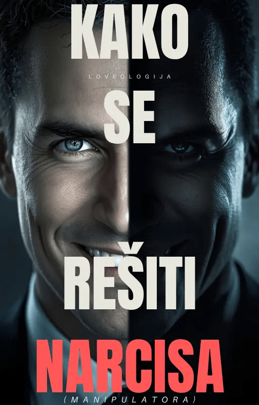 Knjiga Ljubav ili Manipulacija, psiholoski vodic kroz toksicne odnose, trauma bonding i narcisoidnu ljubav, autor: [loveologija]. Minimalisticka naslovnica u crnoj boji, simbol narcisaproduc